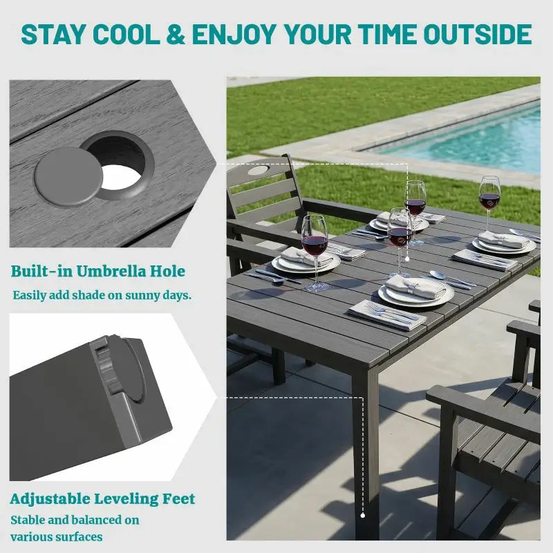 HDPE Barstools and Table Set#color_gray