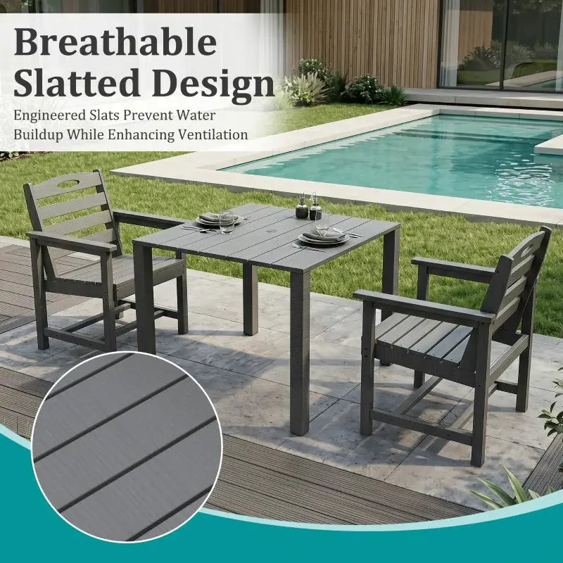HDPE Barstools and Table Set#color_gray