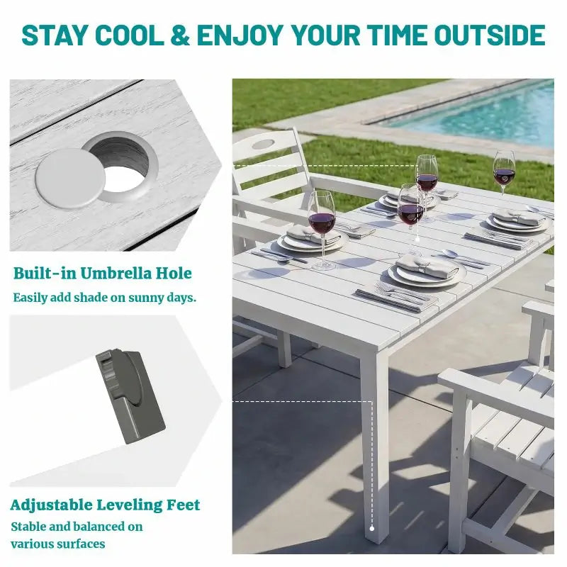 HDPE Barstools and Table Set#color_white