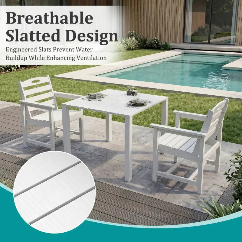 HDPE Barstools and Table Set#color_white