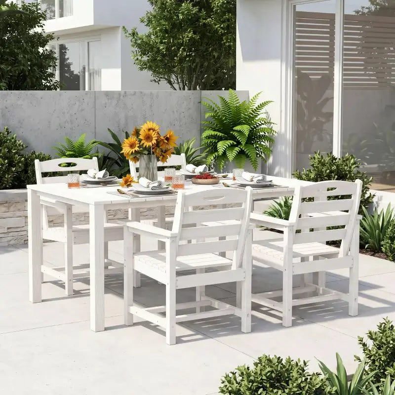 HDPE Barstools and Table Set#color_white