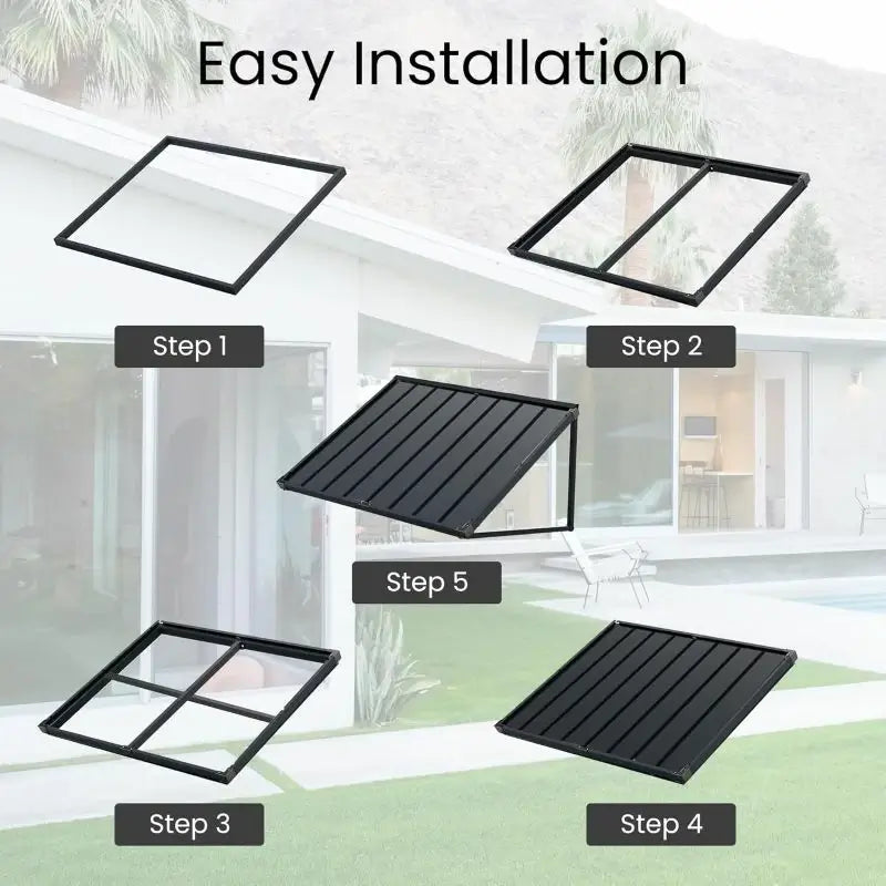 Metal Window Awnings#size_40.94" W x 36" D x 22.91" H