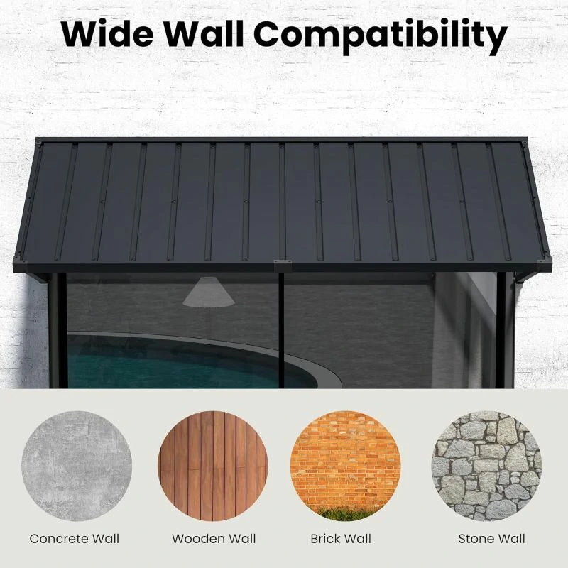 Gray Metal Window Awnings#size_70.55" W x 36" D x 22.91" H