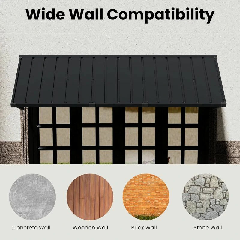 Gray Metal Window Awnings#size_80.43" W x 36" D x 22.87" H