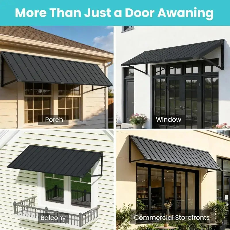 Gray Metal Window Awnings#size_80.43" W x 36" D x 22.87" H