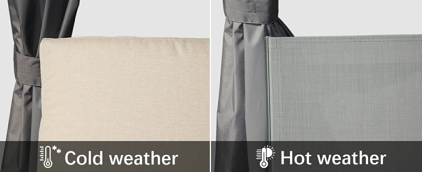 Domi Chaise Lounge Daybed with Canopy