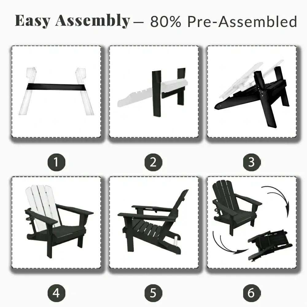 Domi Outdoor Living Adirondack Chairs#color_black