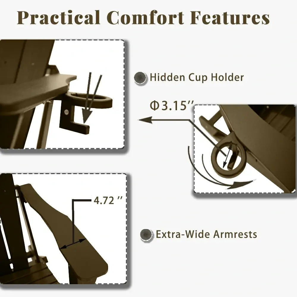 Domi Outdoor Living Adirondack Chairs#color_brown