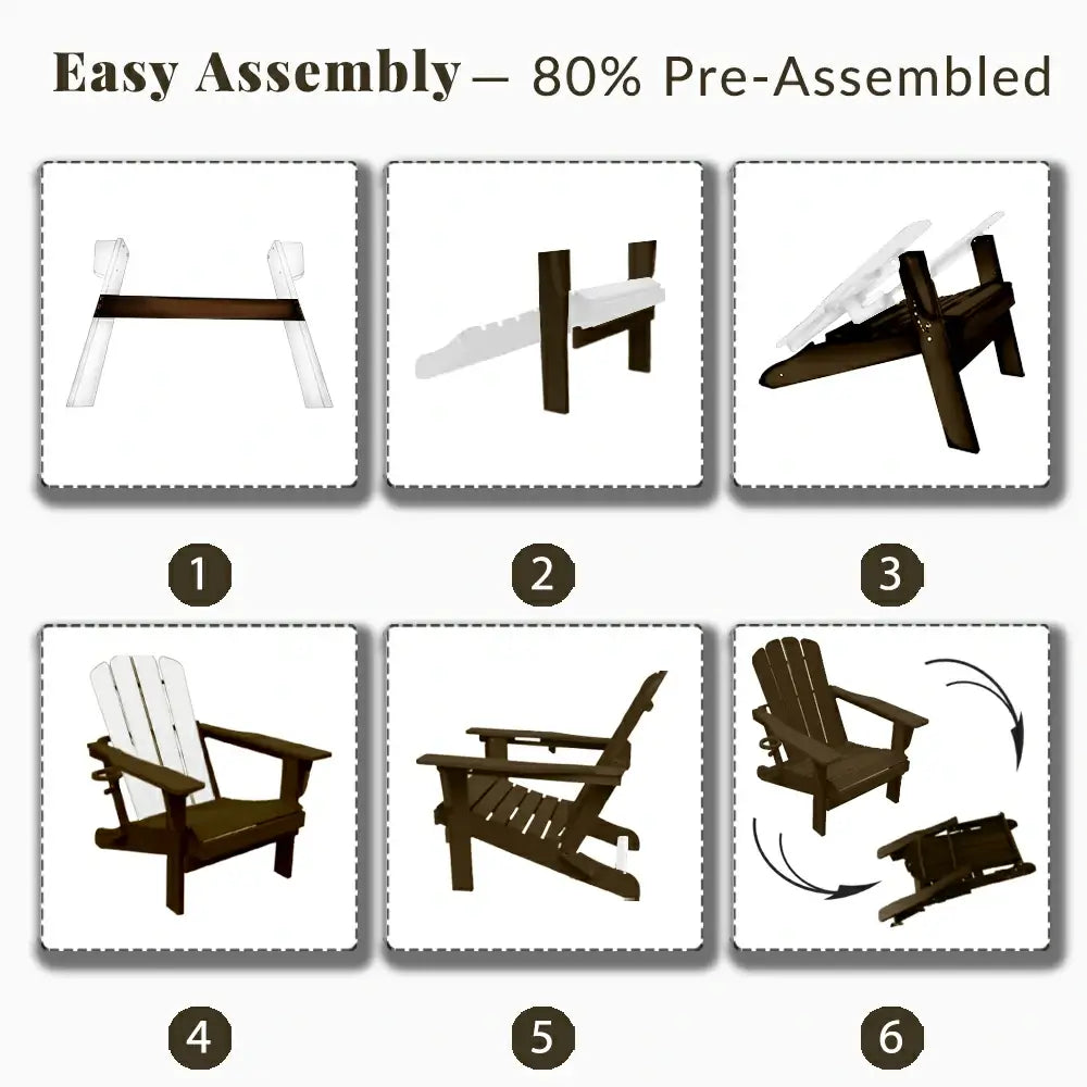 Domi Outdoor Living Adirondack Chairs#color_brown