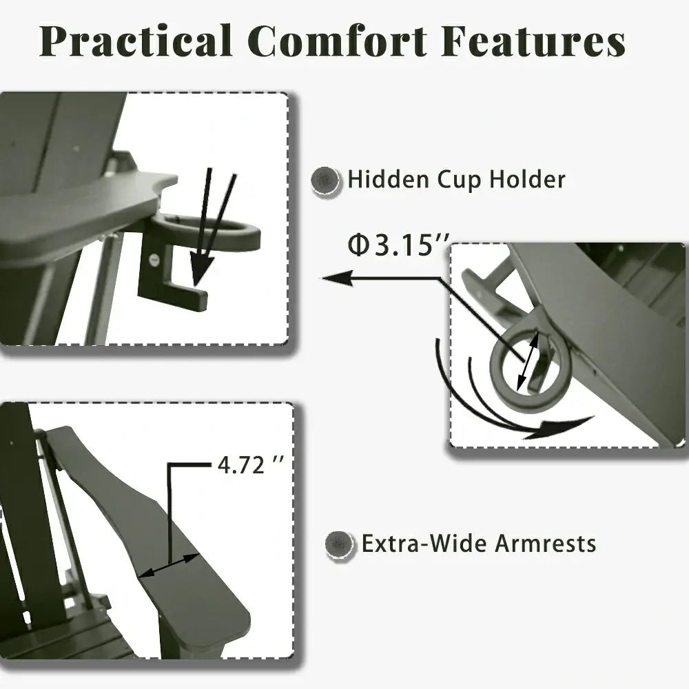 Domi Outdoor Living Adirondack Chairs#color_gray