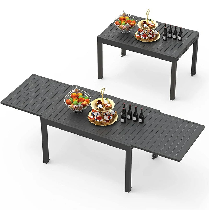 Extendable Aluminum Outdoor Dining Table