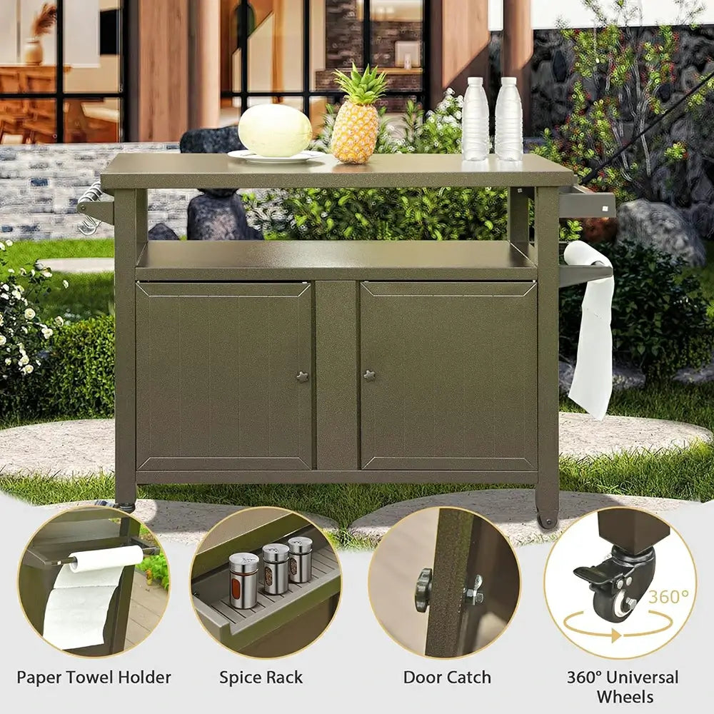 Domi grill cart #size_X-Large(4 Wheels)