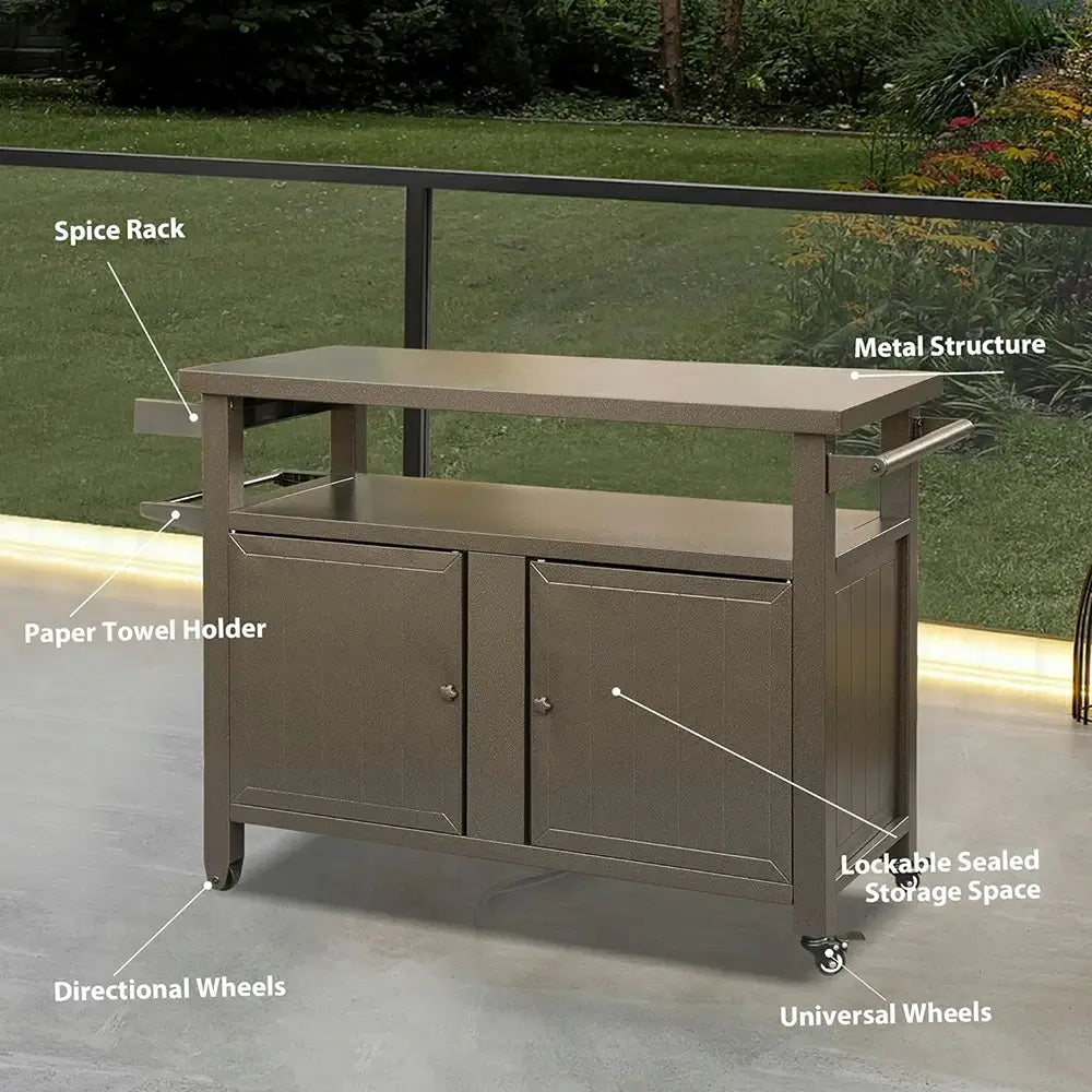 Domi grill cart #size_X-Large(4 Wheels)