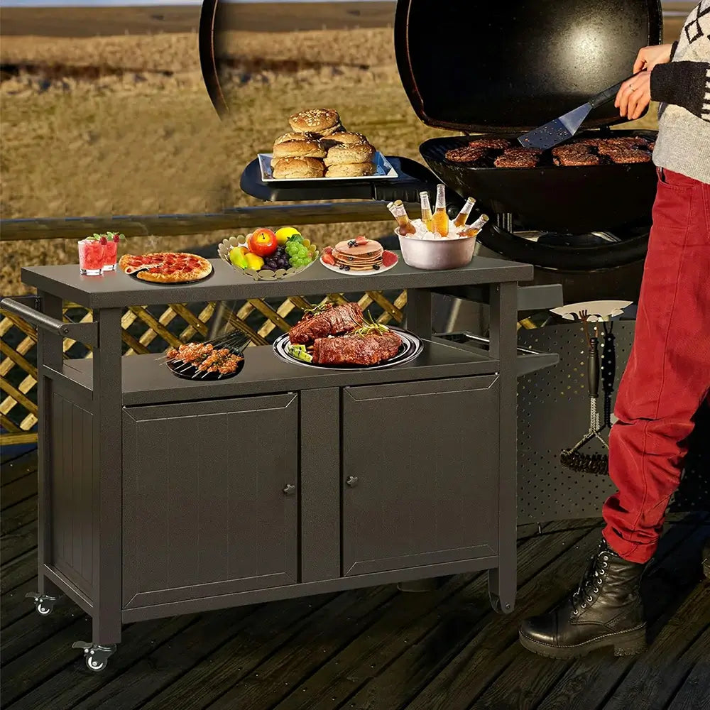 Domi grill cart #size_X-Large(4 Wheels)