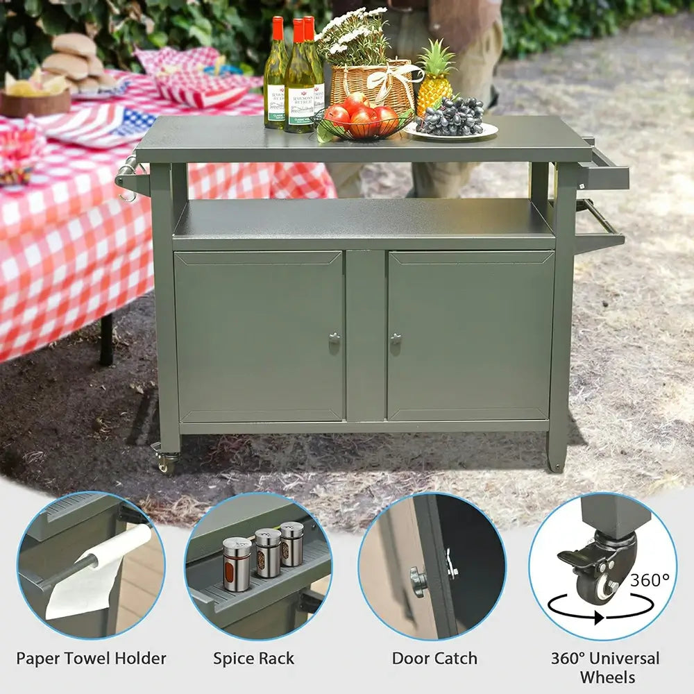 Domi grill cart #size_X-Large(4 Wheels)