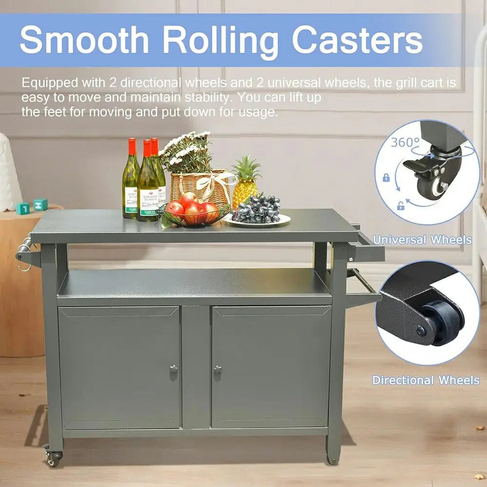 Domi grill cart #size_X-Large(4 Wheels)