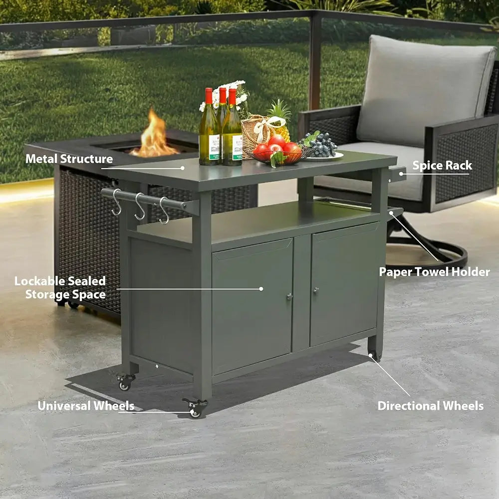 Domi grill cart #size_X-Large(4 Wheels)