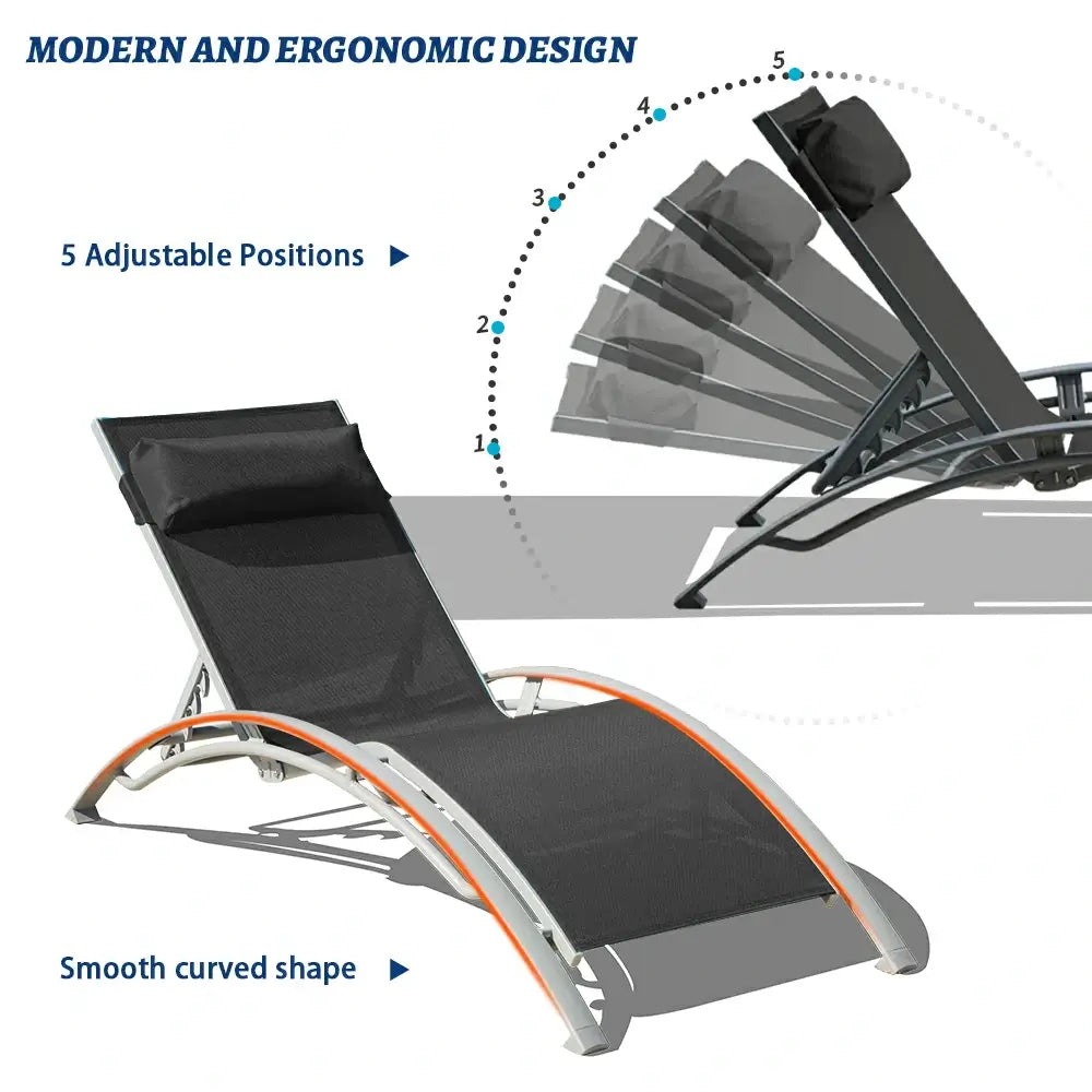 Domi Outdoor Living Lounge Chair#color_dark gray