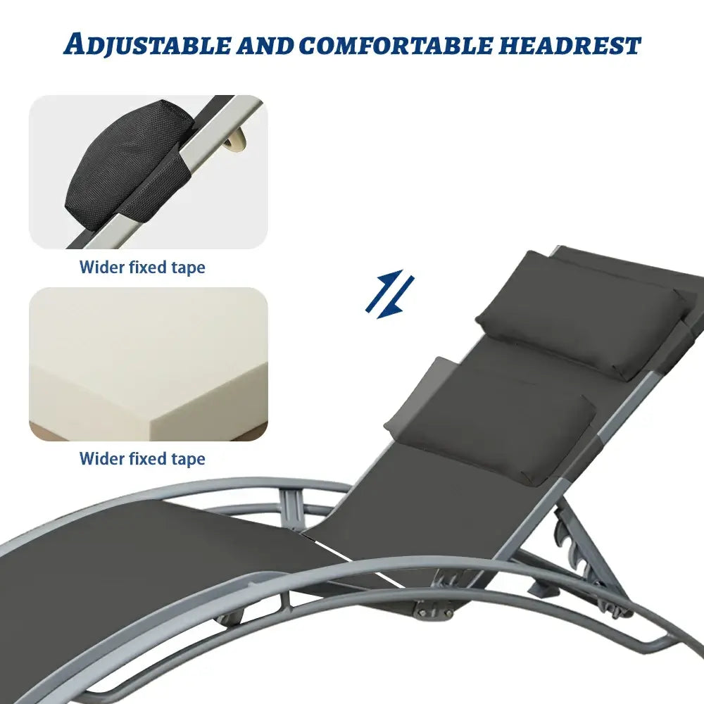 Domi Outdoor Living Lounge Chair#color_dark gray