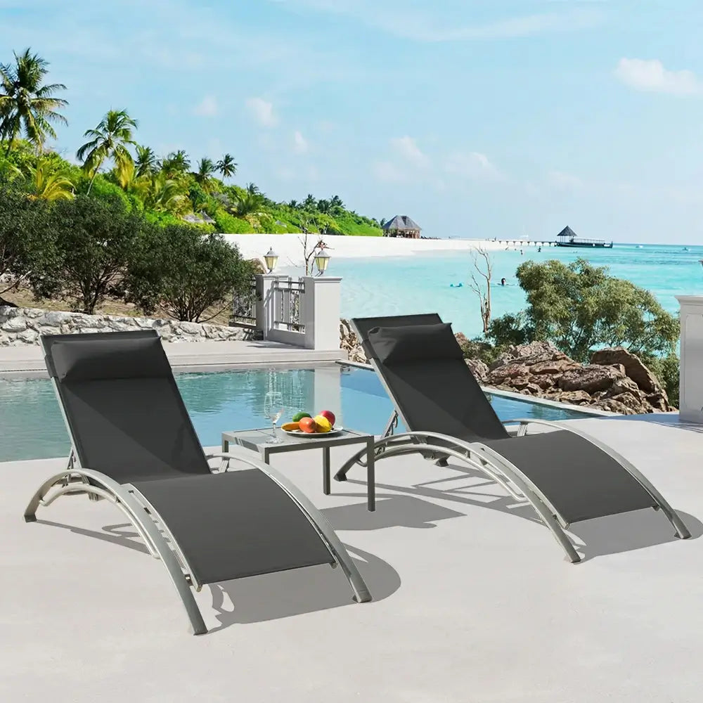 Domi Outdoor Living Lounge Chair#color_dark gray