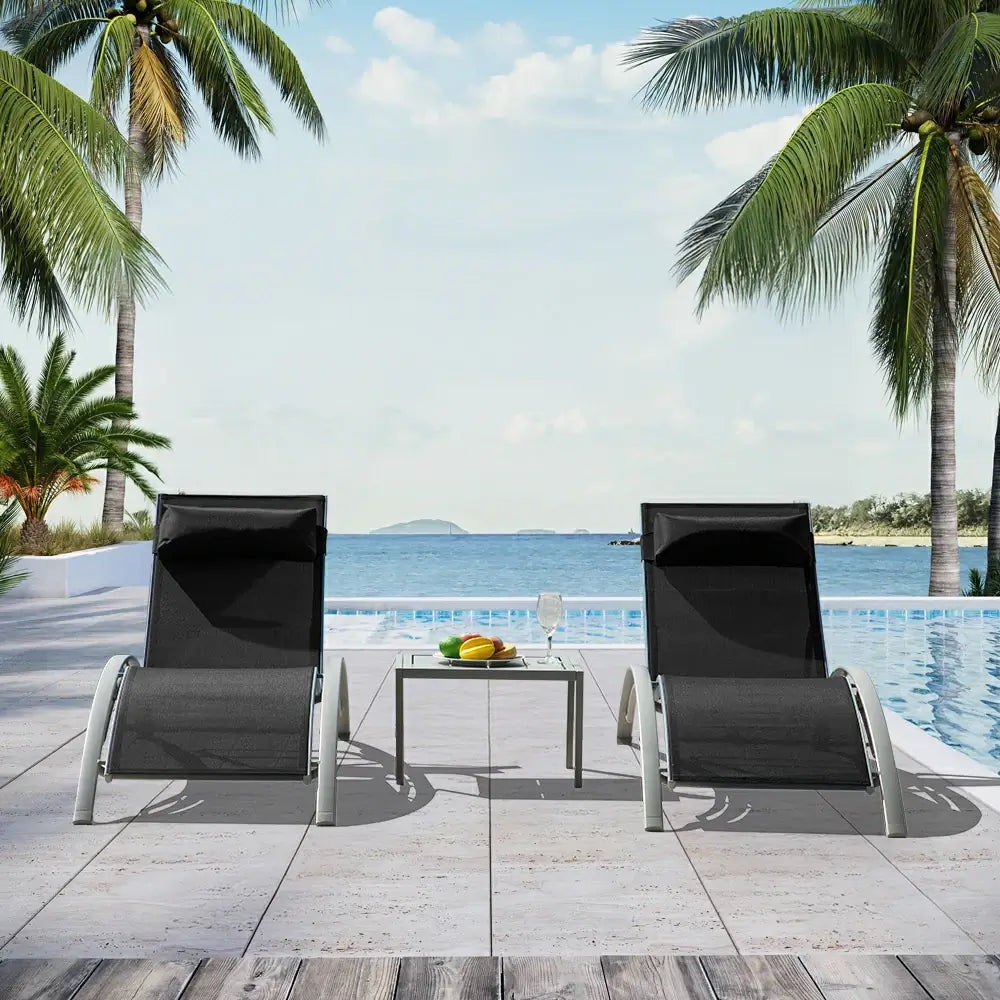 Domi Outdoor Living Lounge Chair#color_dark gray