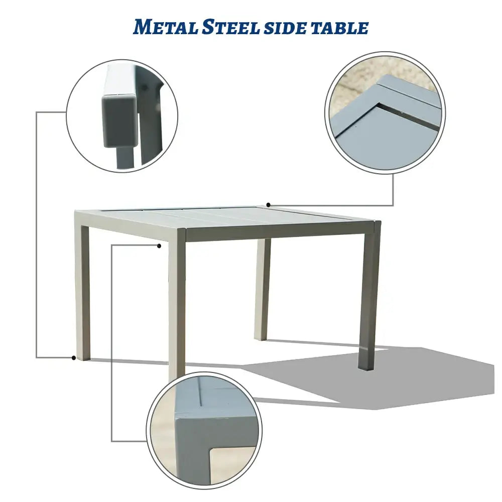 Domi Outdoor Living Lounge Chair#color_dark gray