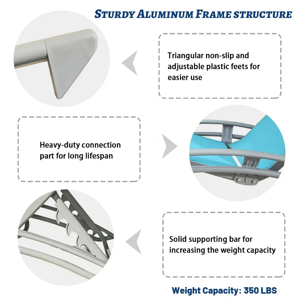 Domi Outdoor Living Lounge Chair#color_turquoise blue