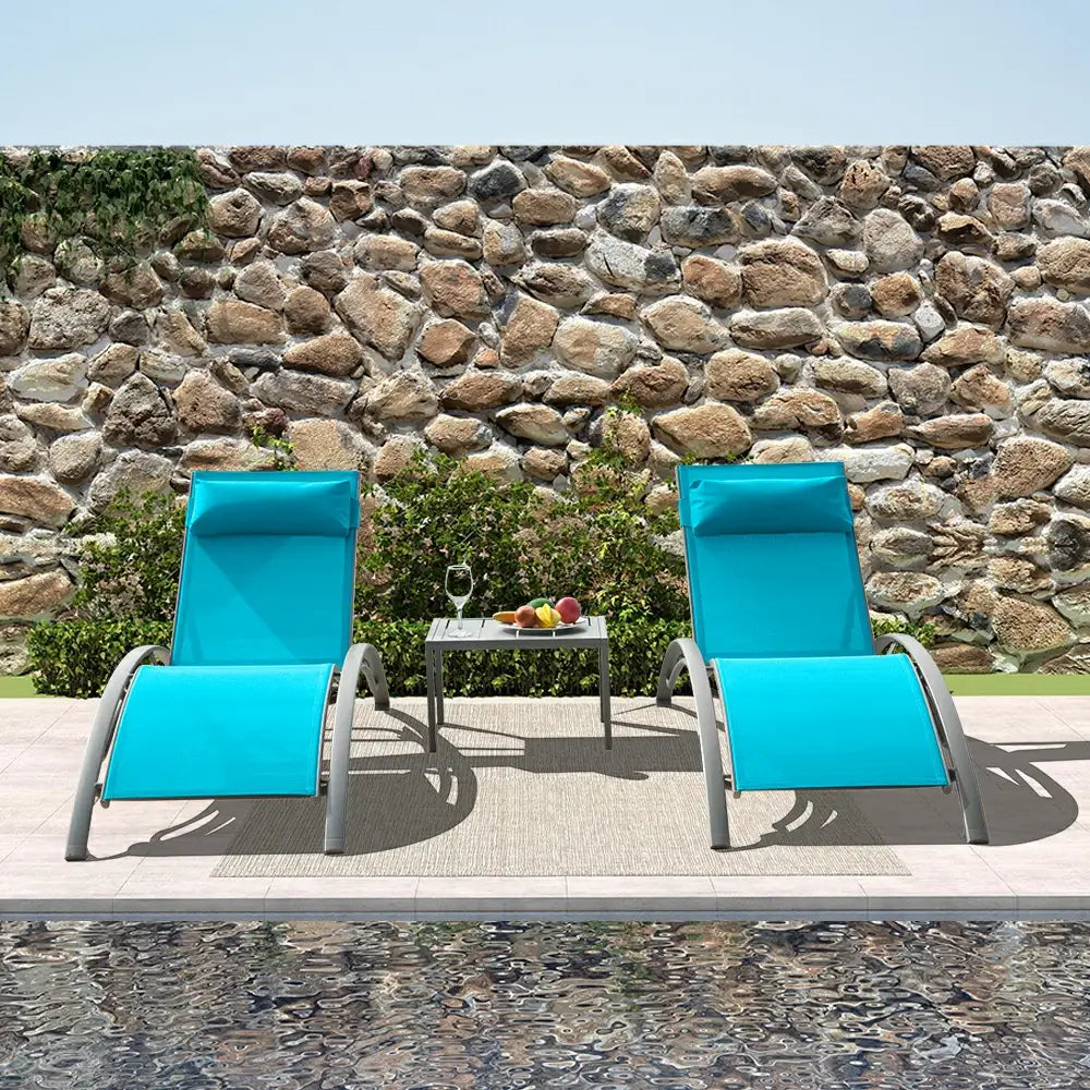 Domi Outdoor Living Lounge Chair#color_turquoise blue
