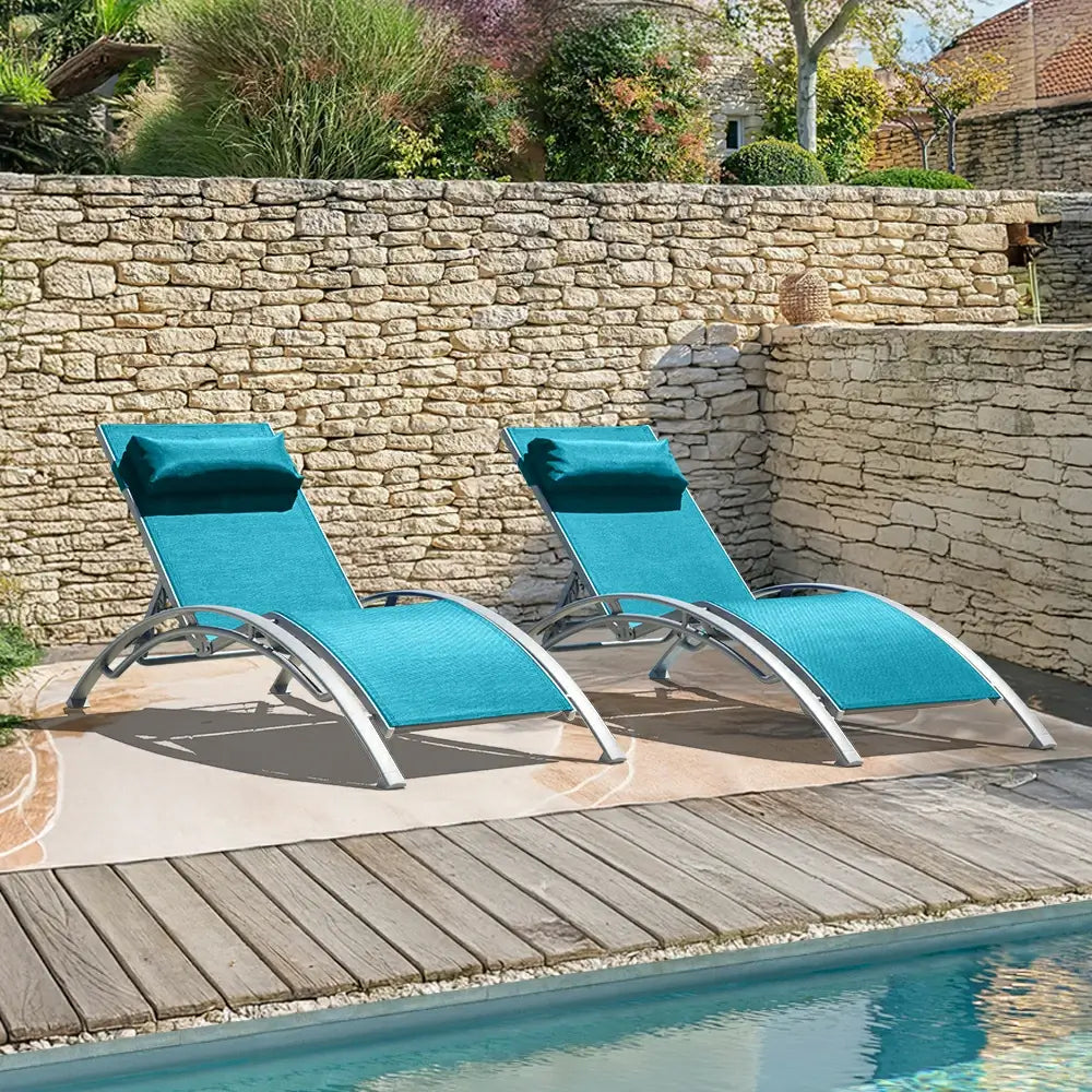 Domi Outdoor Living Lounge Chair#color_turquoise blue