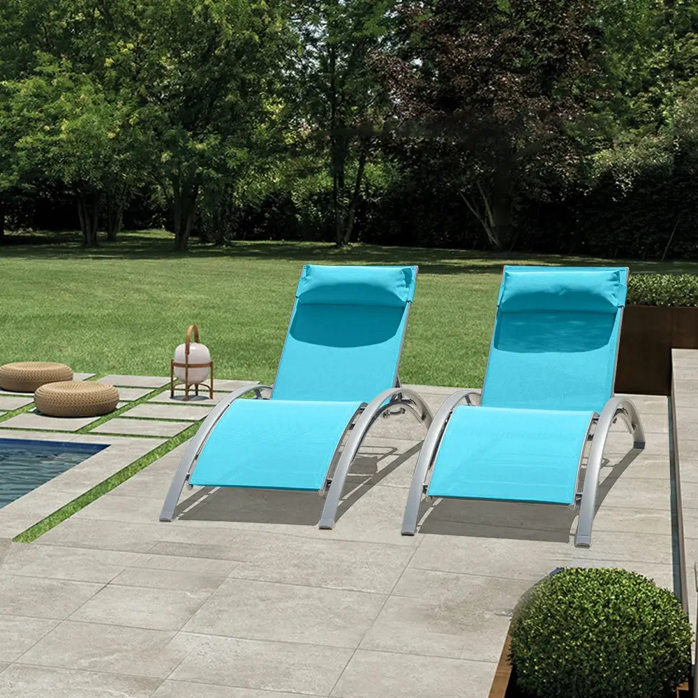 Domi Outdoor Living Lounge Chair#color_turquoise blue