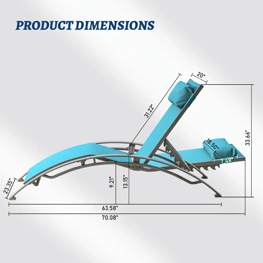 Domi Outdoor Living Lounge Chair#color_turquoise blue