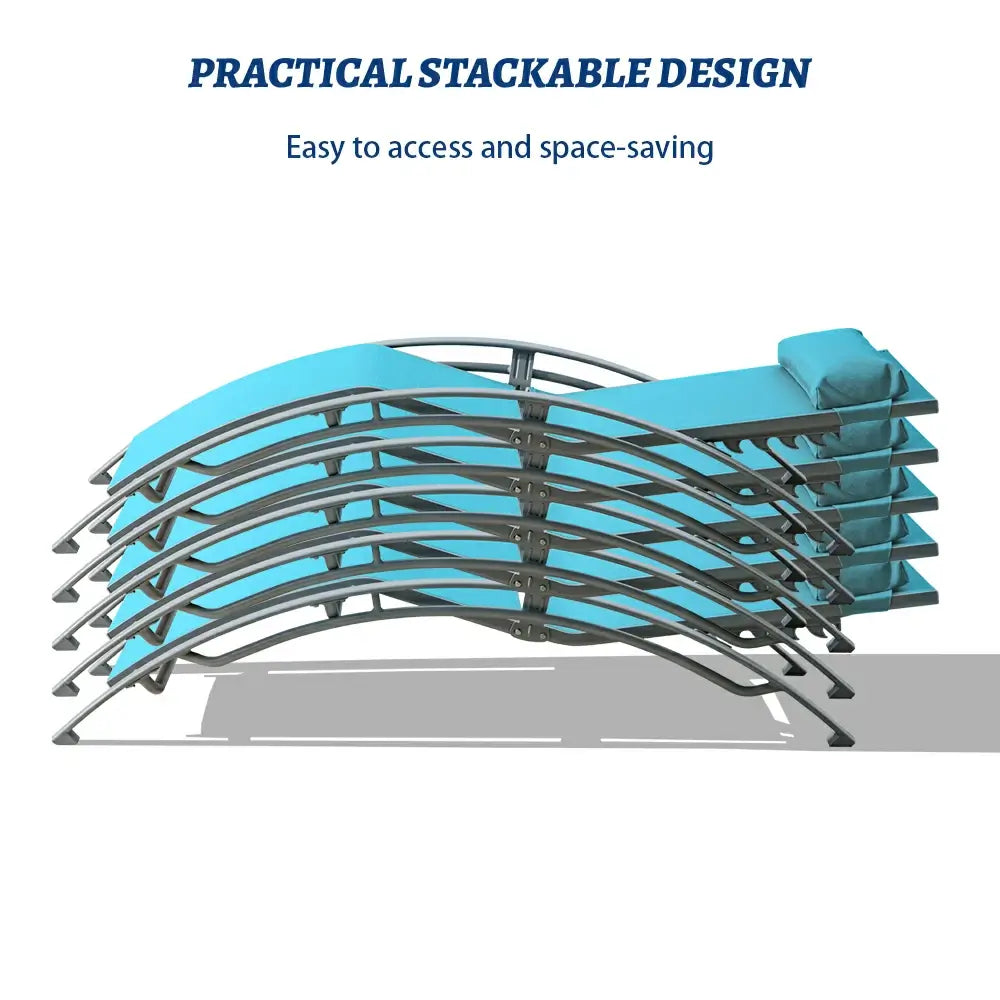 Domi Outdoor Living Lounge Chair#color_turquoise blue