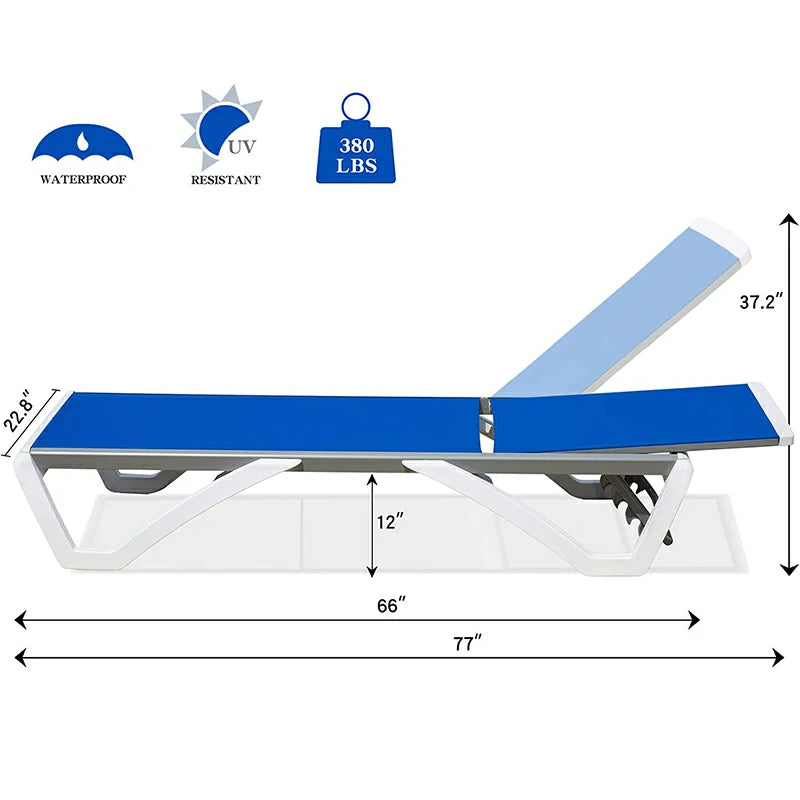 Domi Armless Outdoor Chaise Lounge#color_blue