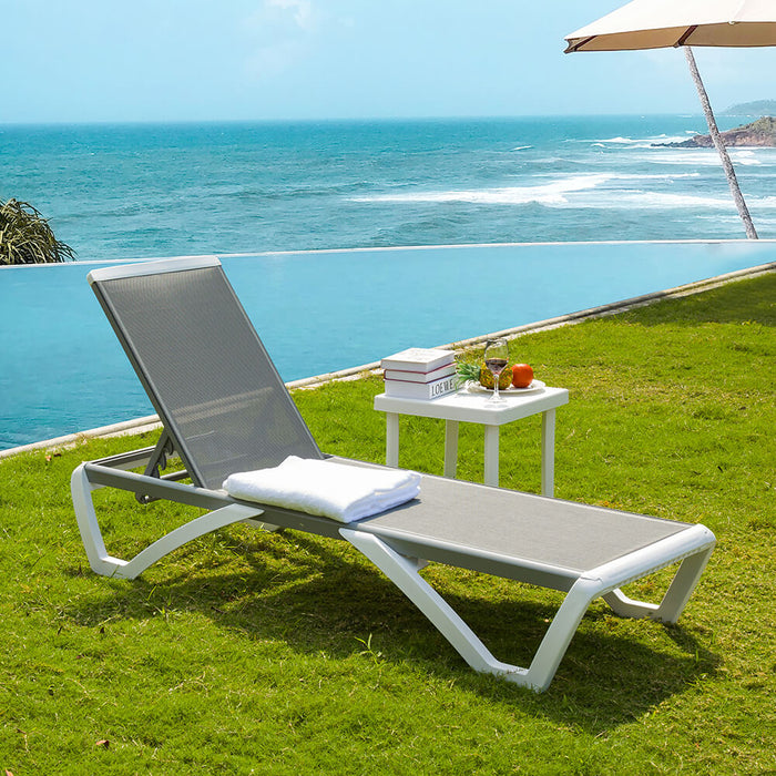 Domi Outdoor Living Aluminum Outdoor Chaise Lounge
