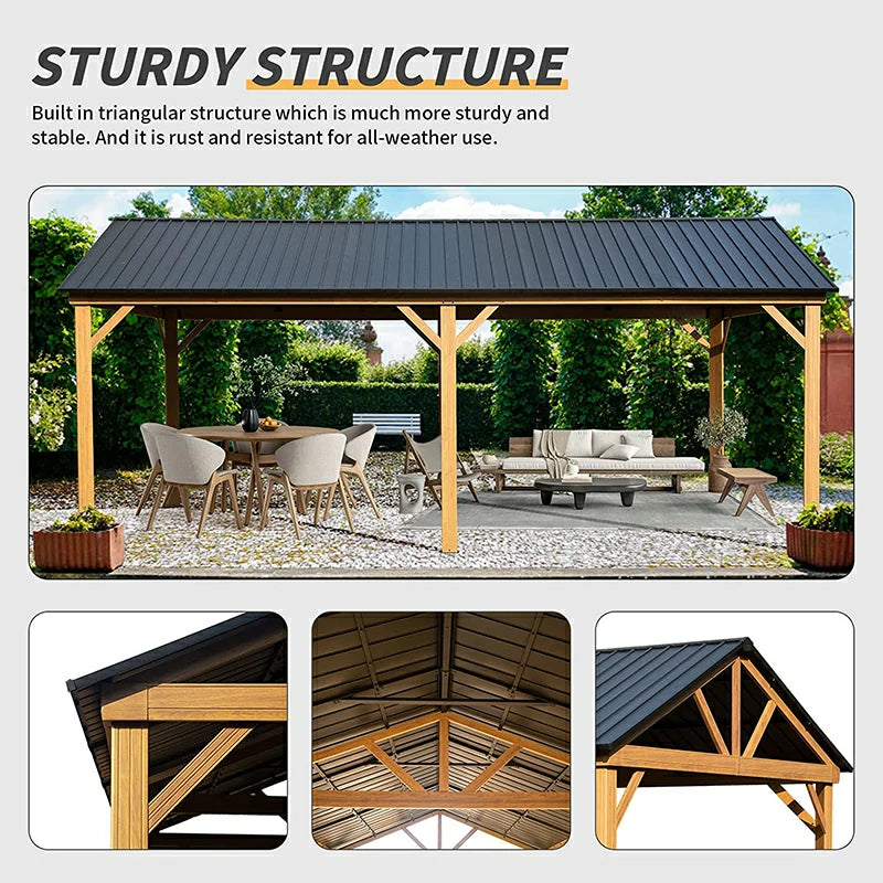 Domi Outdoor Living hardtop gazebo#size_12'x20'