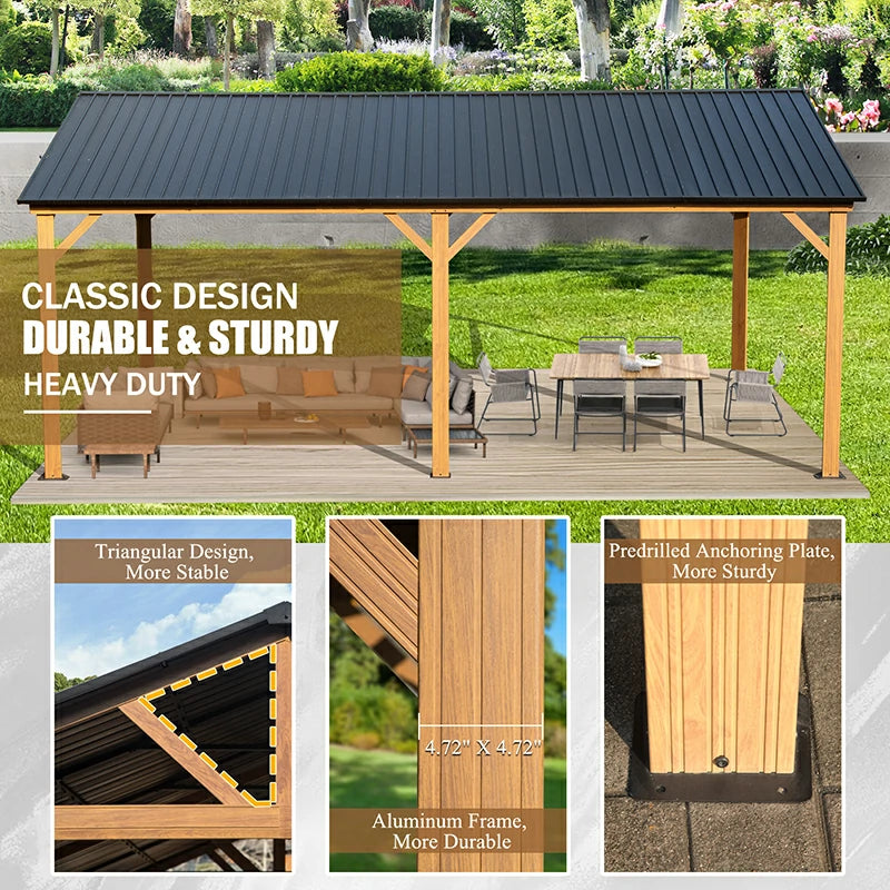 Domi Outdoor Living hardtop gazebo#size_12'x20'