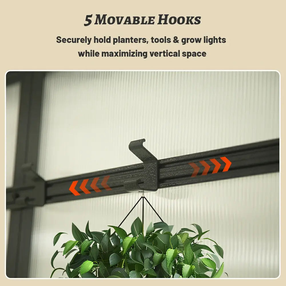 Domi Outdor Living Polycarbonate Greenhouse#size_8x10FT