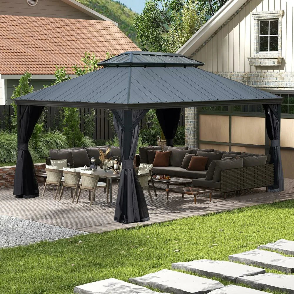 Domi Outdoor Living Resin Hardtop Gazebo#size_10'x14'