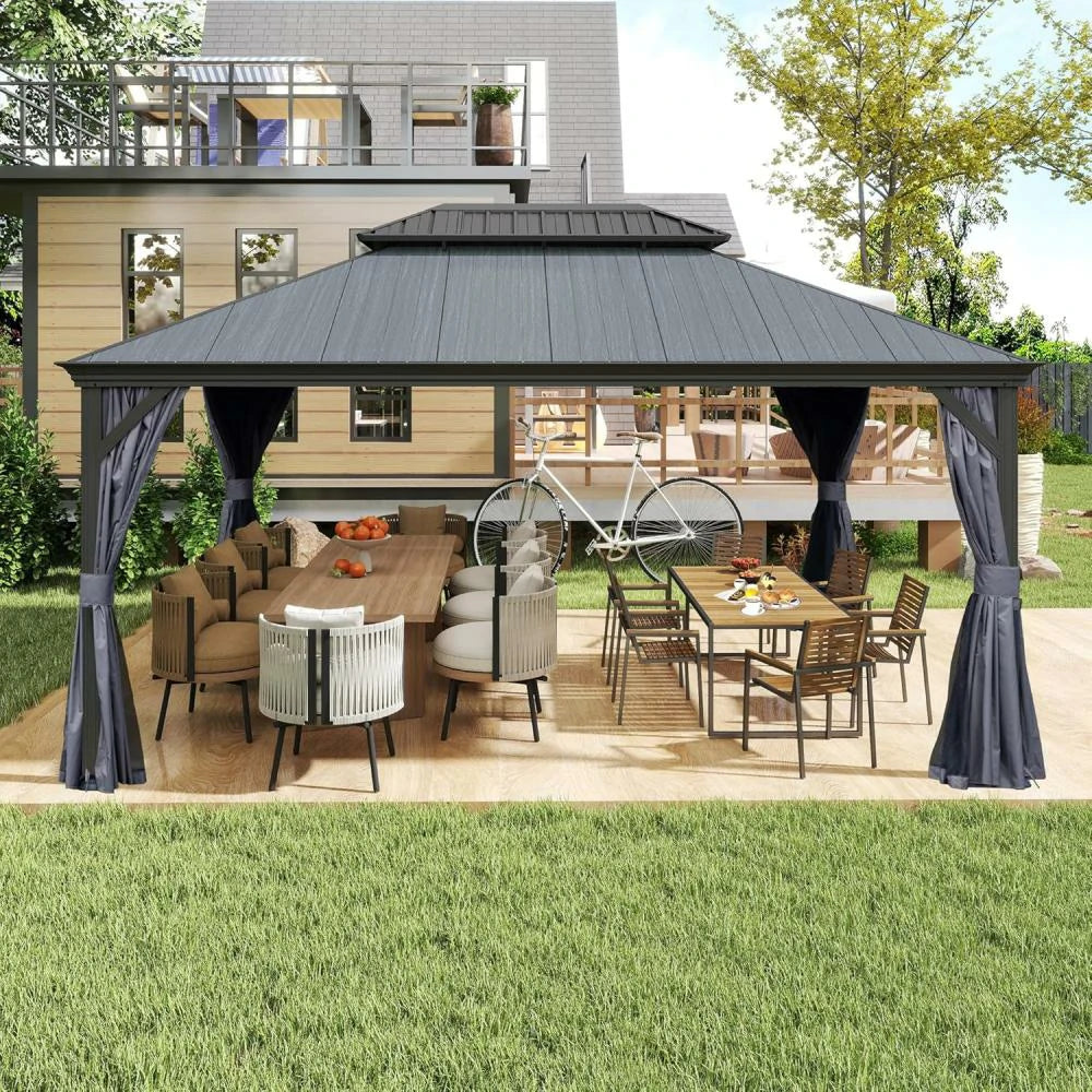Domi Outdoor Living Resin Hardtop Gazebo#size_12'x16'