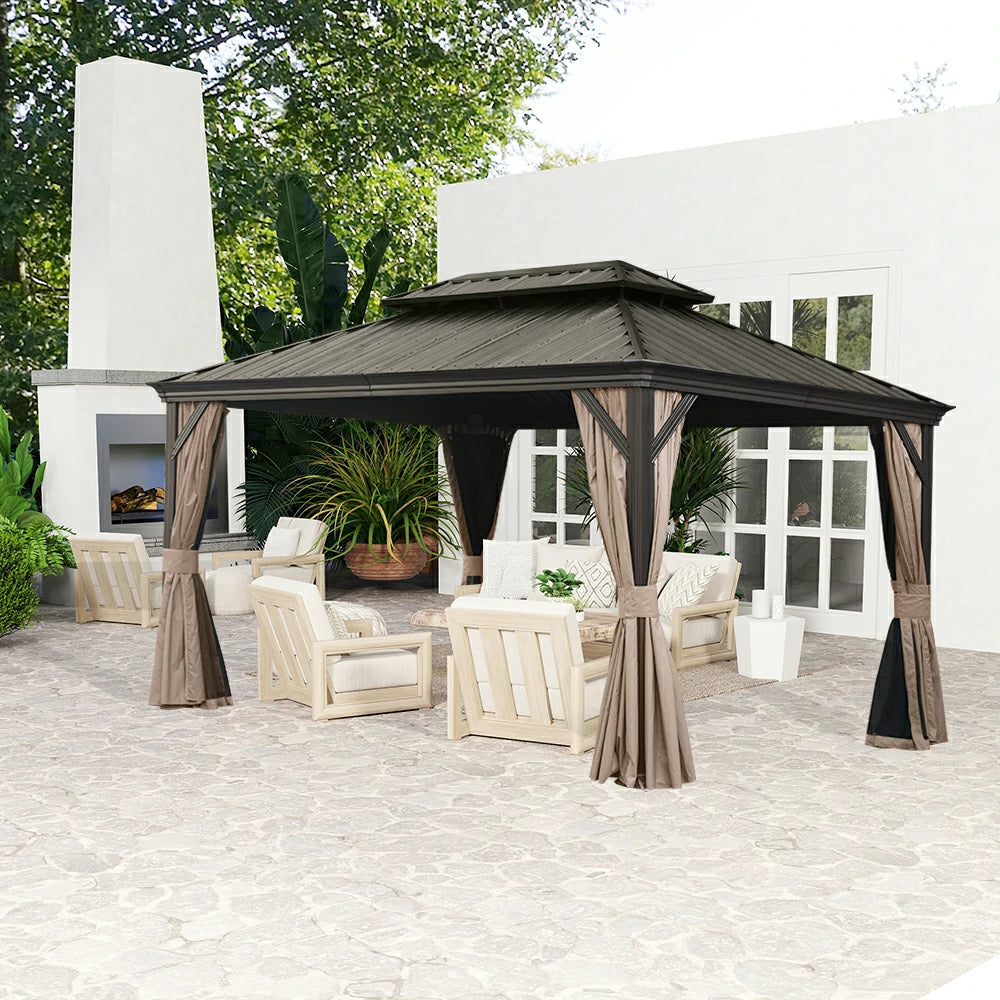 Domi outdoor living Hardtop gazebo#size_12'x16'