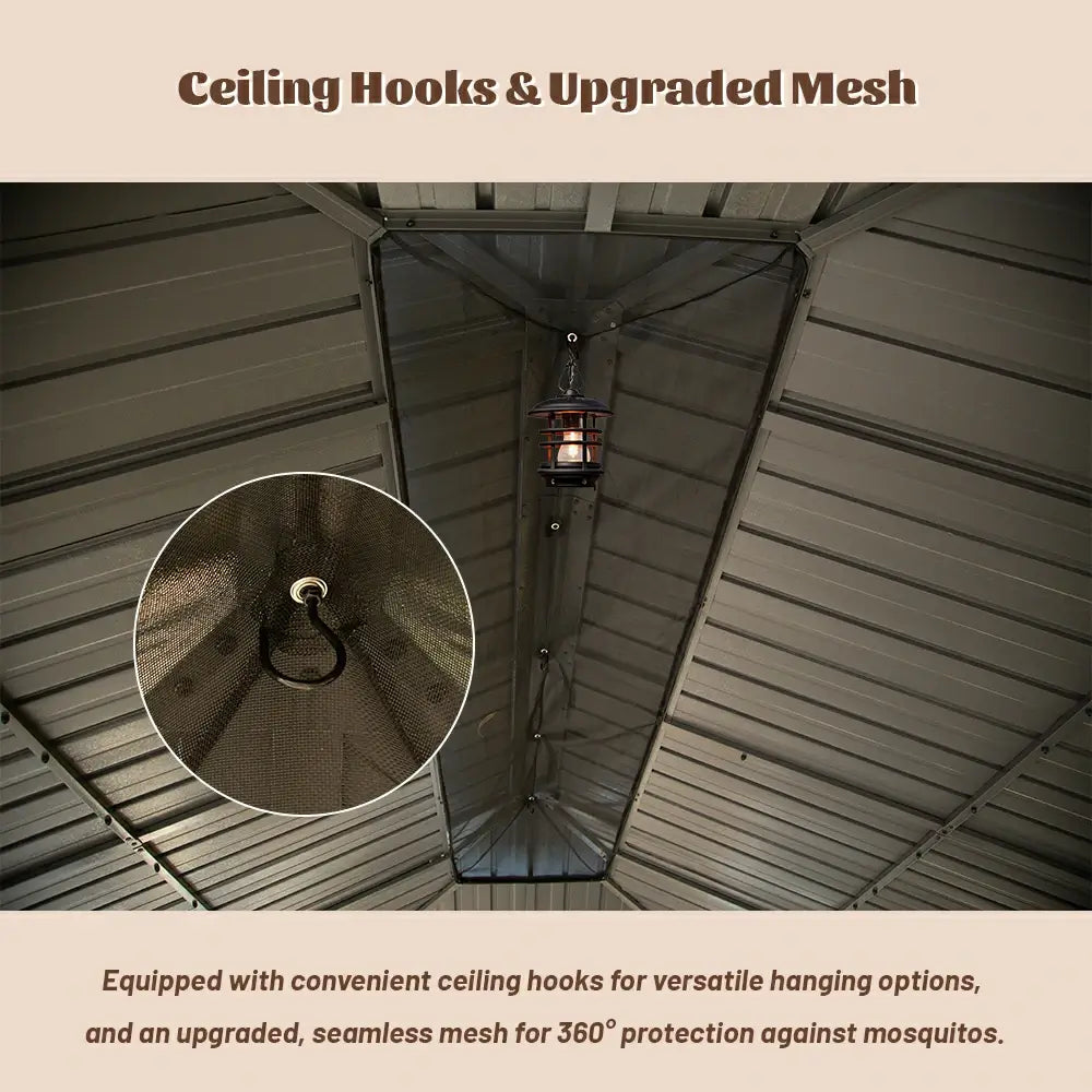 Domi outdoor living Hardtop gazebo#size_12'x24'