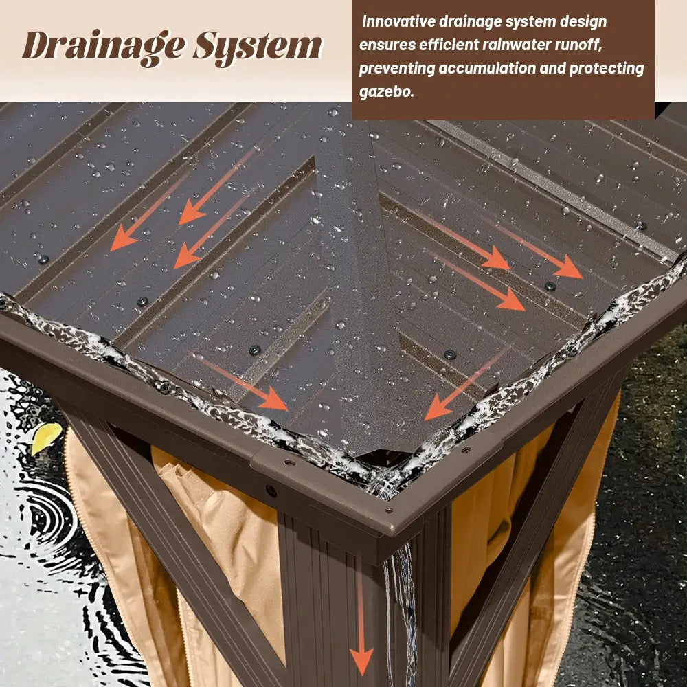 Domi outdoor living Hardtop gazebo#size_12'x24'