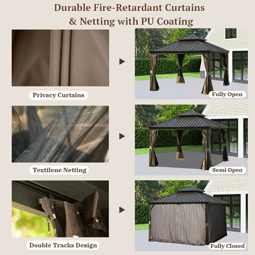 Domi outdoor living Hardtop gazebo#size_13'x13'