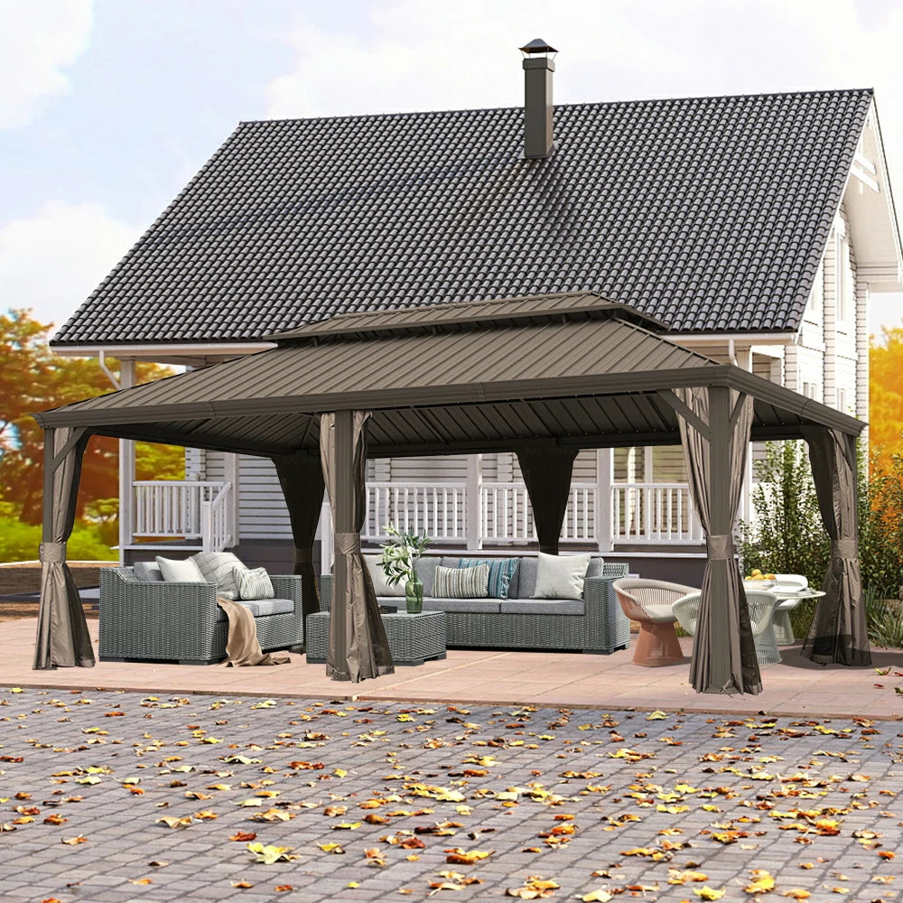 Domi outdoor living Hardtop gazebo#size_14'x20'
