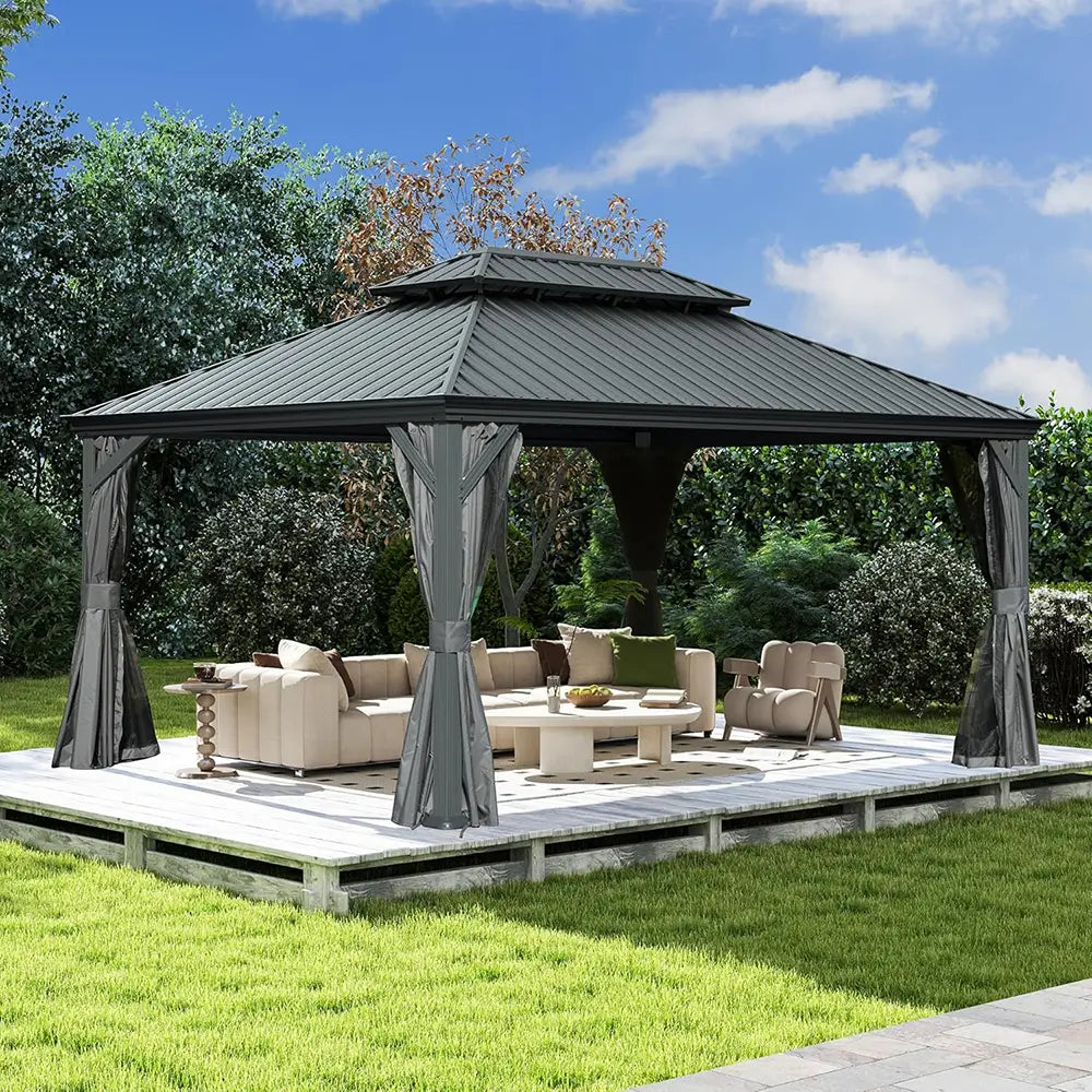 Domi outdoor living Hardtop gazebo#size_10'x14'