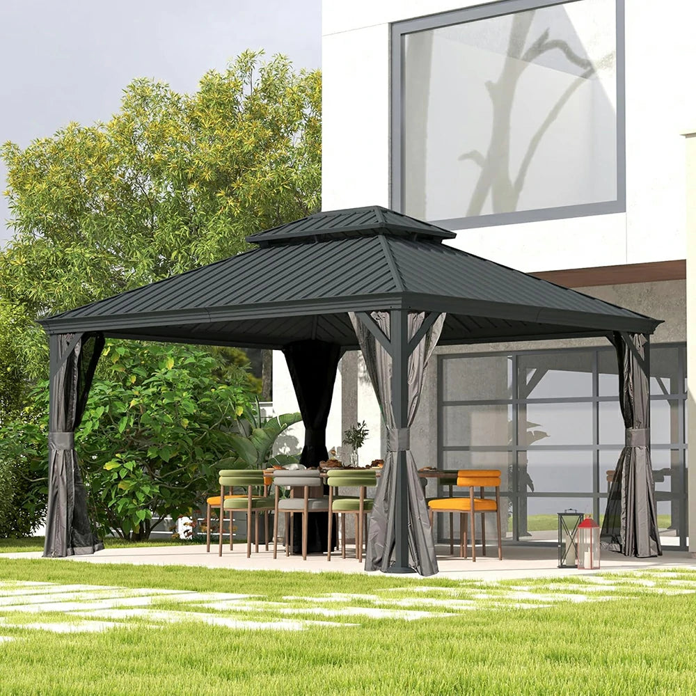 Domi outdoor living Hardtop gazebo#size_12'x14'