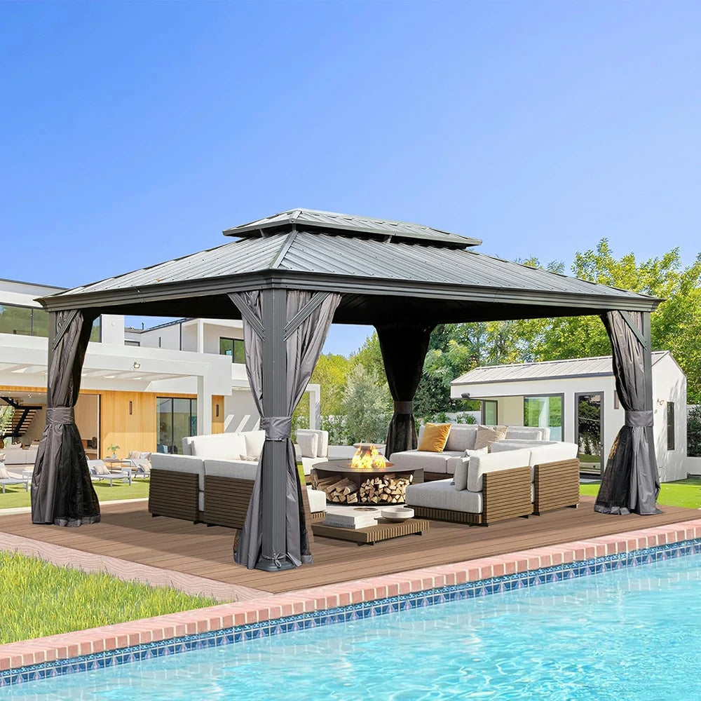 Domi outdoor living Hardtop gazebo#size_12'x16'