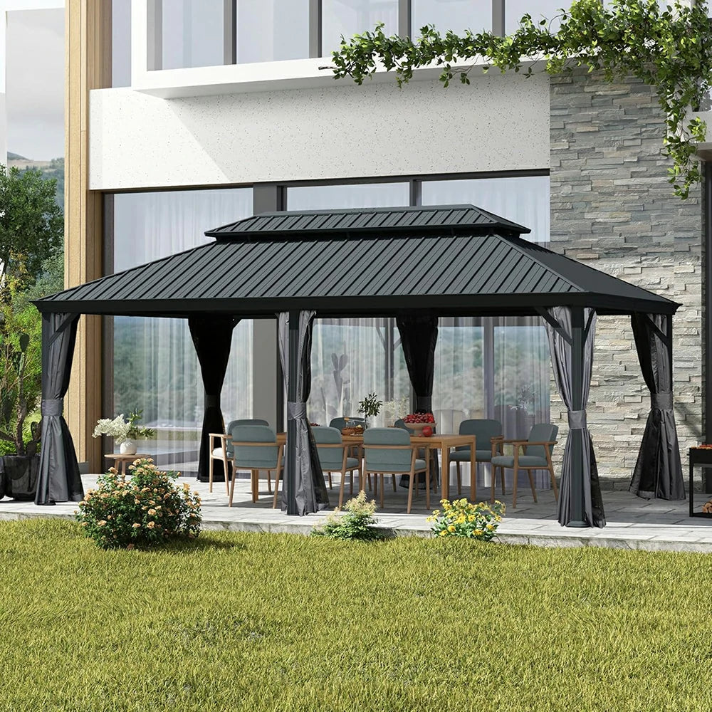 Domi outdoor living Hardtop gazebo#size_12'x18'