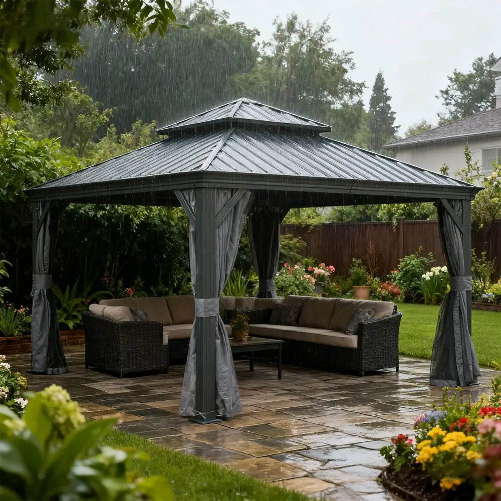 Domi outdoor living Hardtop gazebo#size_13'x13'
