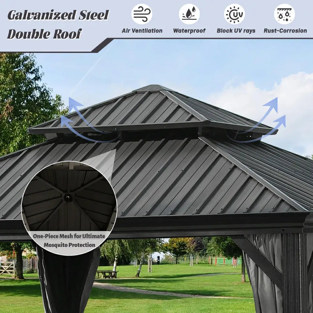 Domi outdoor living Hardtop gazebo#size_13'x13'
